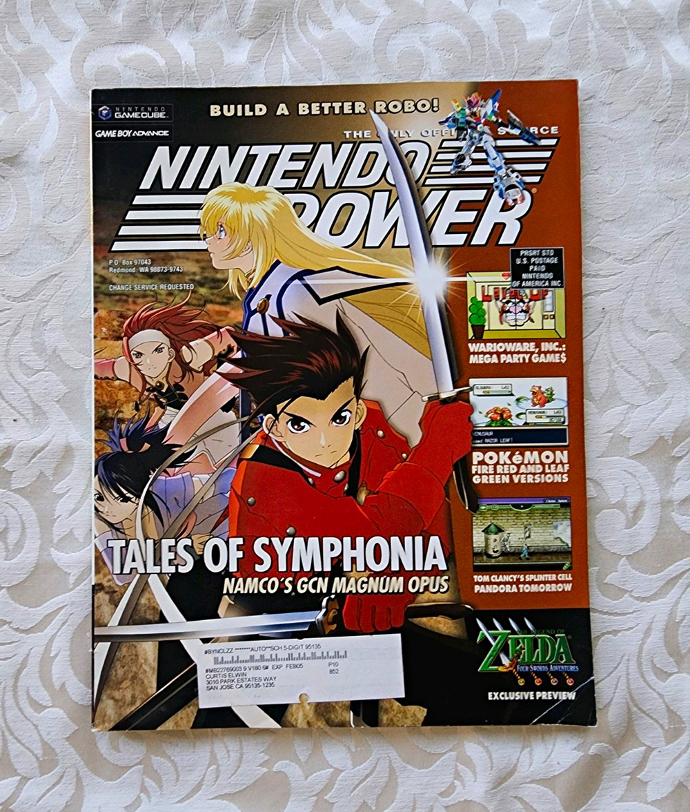 Nintendo Power July 2004 Tales of Symphonia Cover English Illustrated